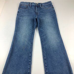 Madewell Jeans Women's 31 Cali Demi Boot Cut Cropped Blue Fade Stretch Denim